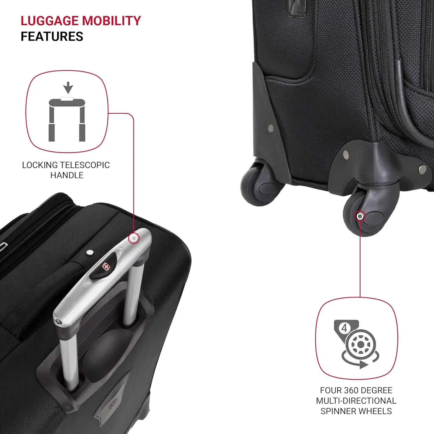SwissGear Sion Softside Expandable Luggage, Black, Carry-On 21-Inch - 81xzqyz8ADL._AC_SL1500_